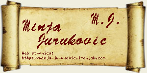 Minja Juruković vizit kartica